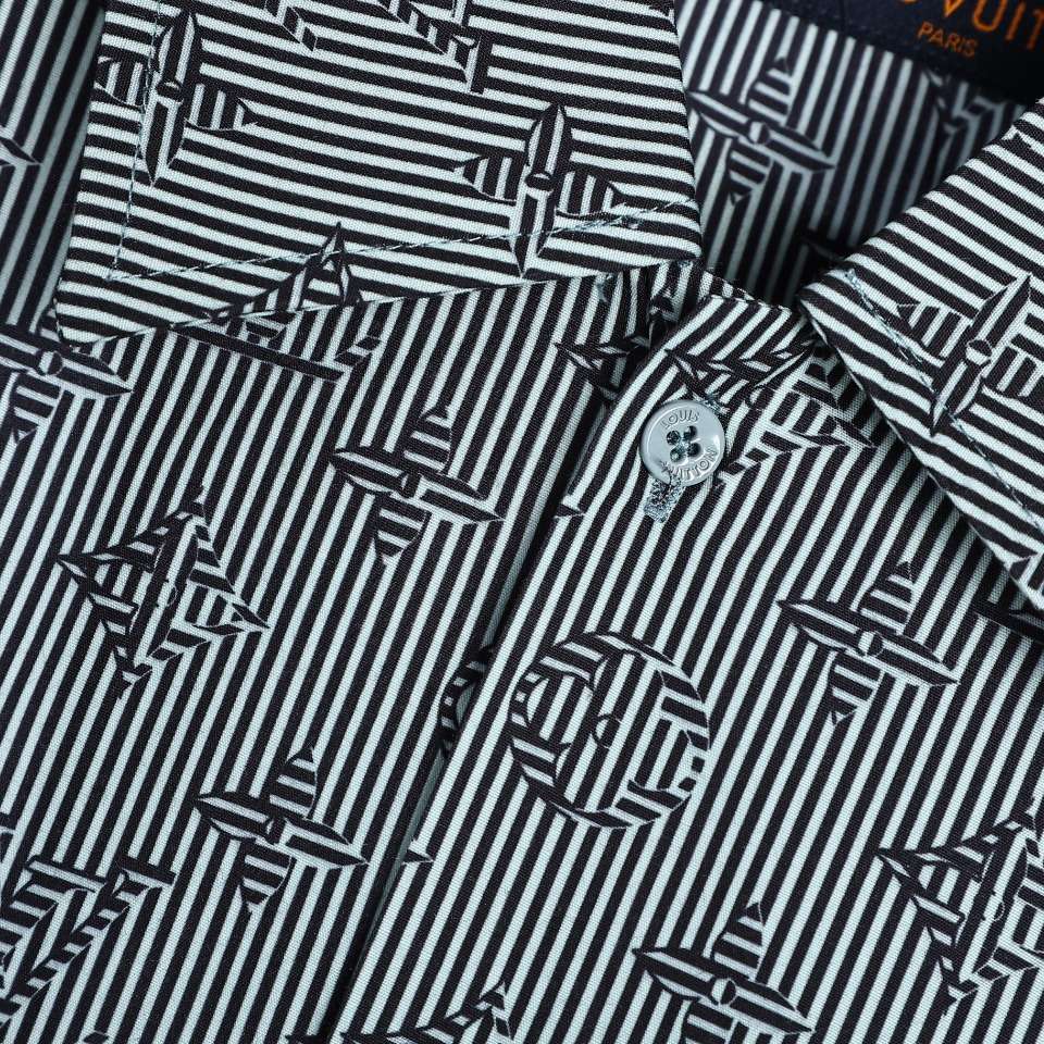 YESKICKS Louis Vuitton Monogram Long-Sleeved Shirt For Unisex - Image 5