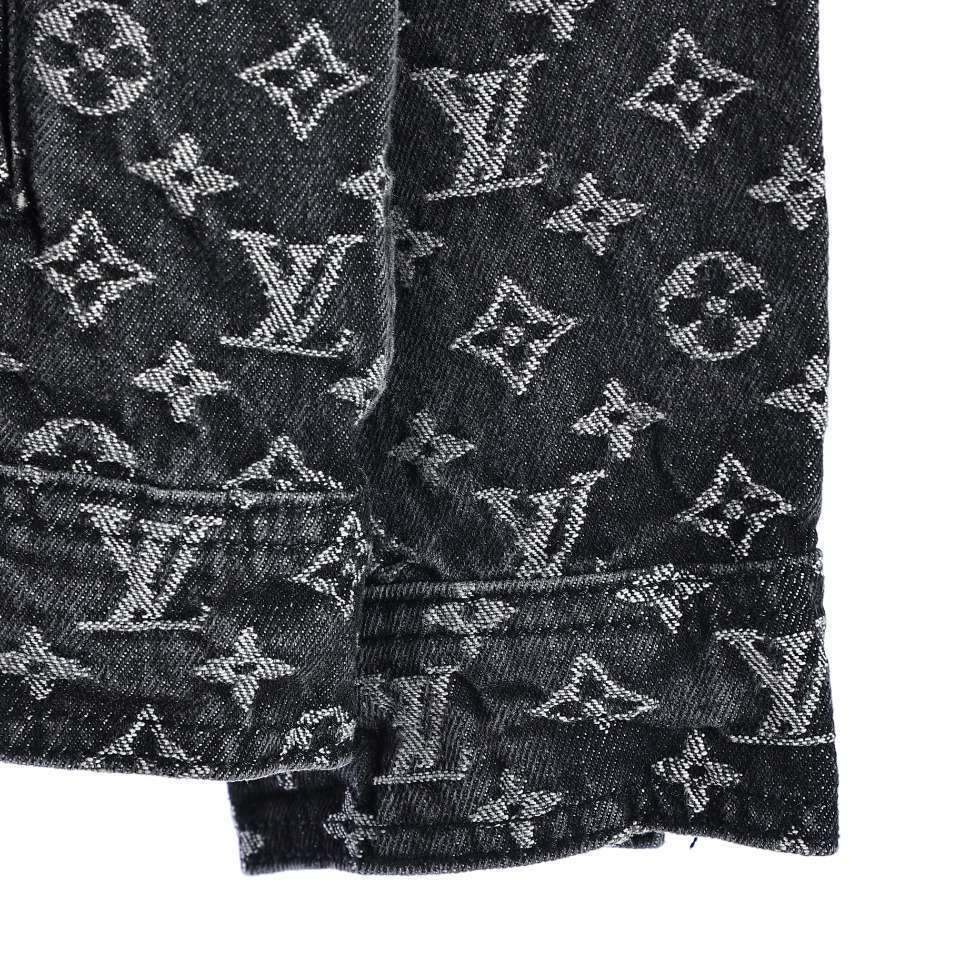 YESKICKS Louis Vuitton Monogram Little Red Man Jacquard Embroidery Denim Jacket For Unisex - Image 5
