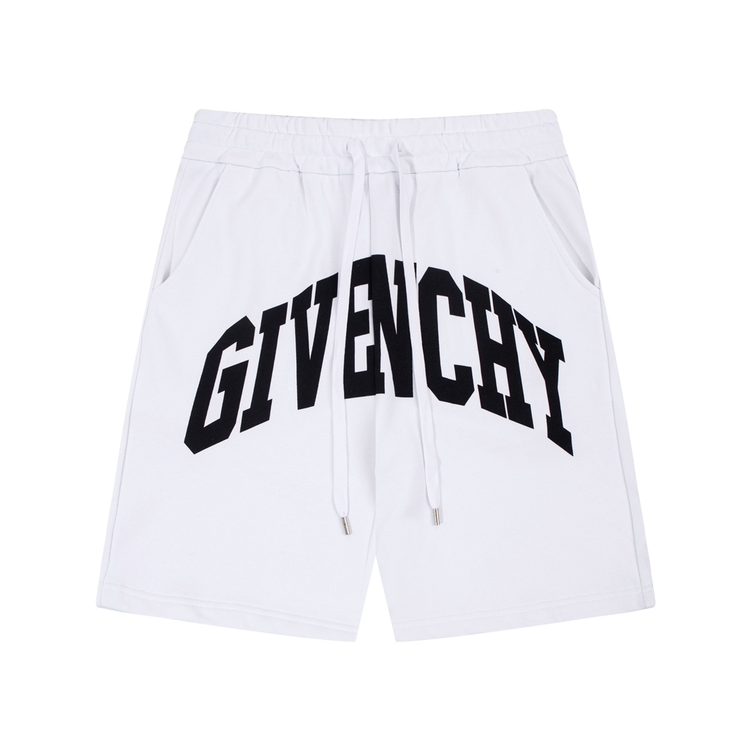 YESKICKS Givenchy Short Pants Casual Style Pants For Unisex Black And White - Image 5