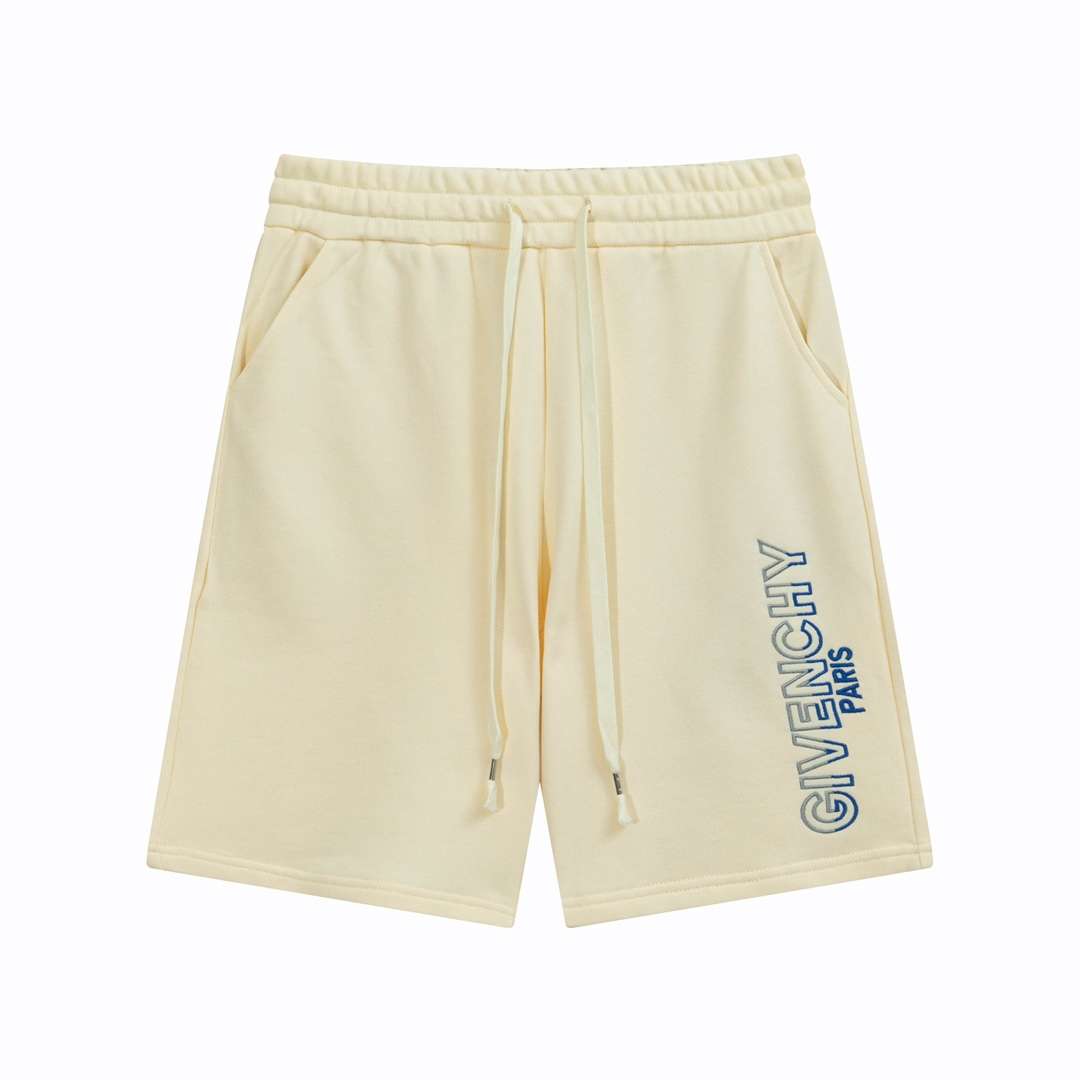 YESKICKS Givenchy Short Pants Casual Style Pants Logo Print For Unisex Black And Apricot - Image 5