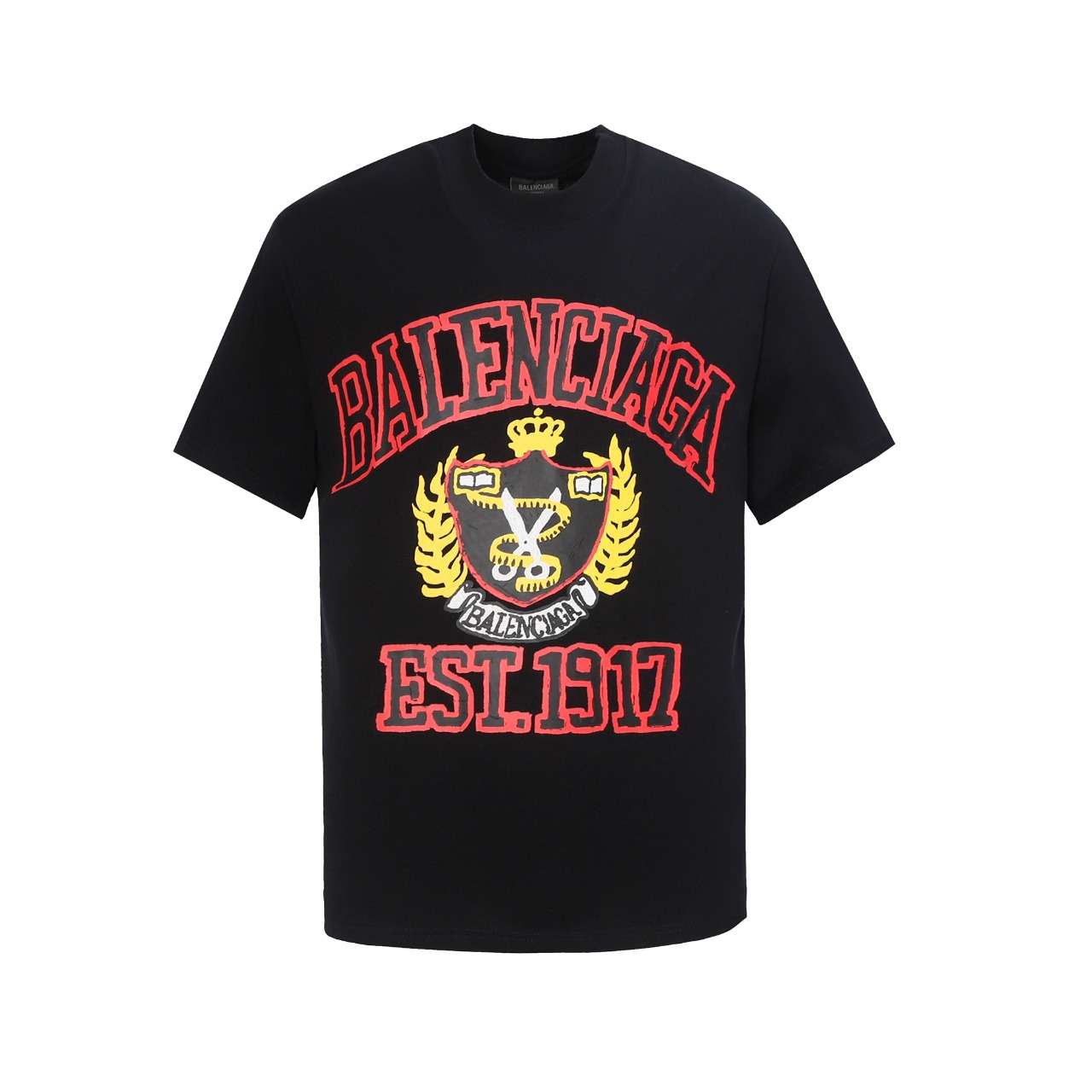 YESKICKS Balenciaga Scissors Print T-shirt for Unisex Black and White - Image 5