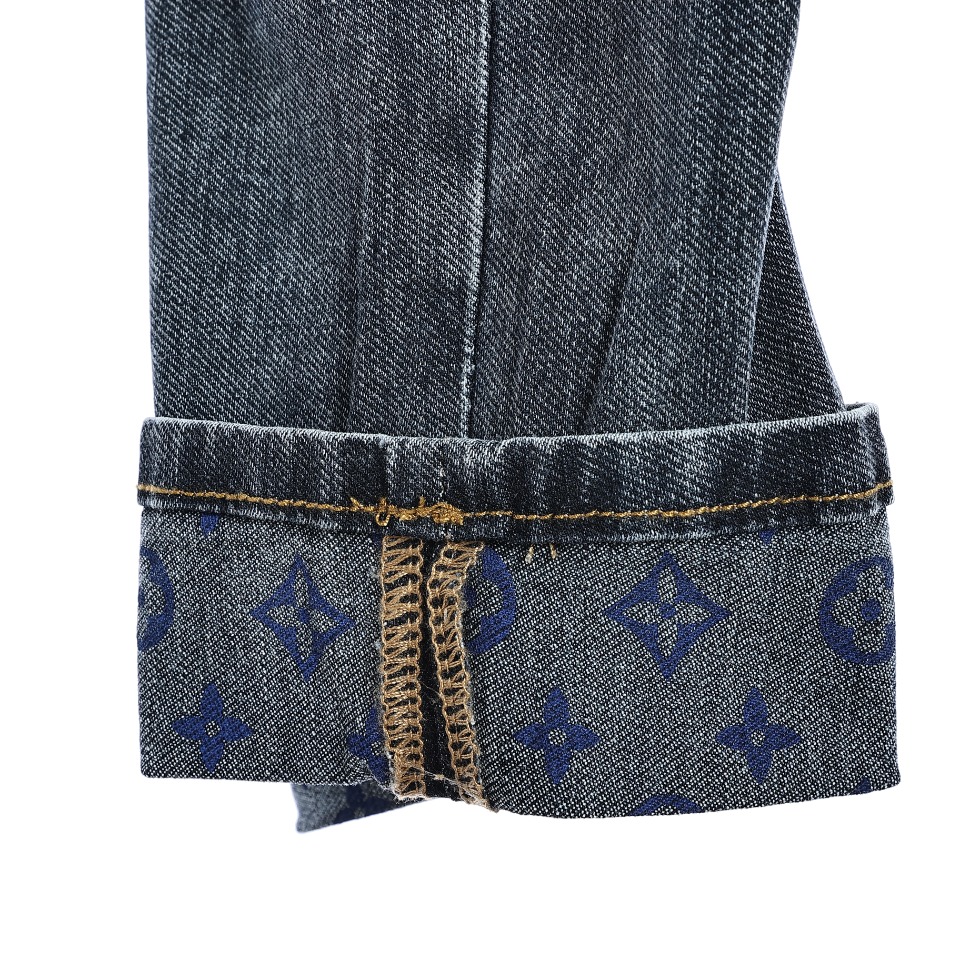 YESKICKS Louis Vuitton Street Style Printed Pockets Jeans For Unisex - Image 6