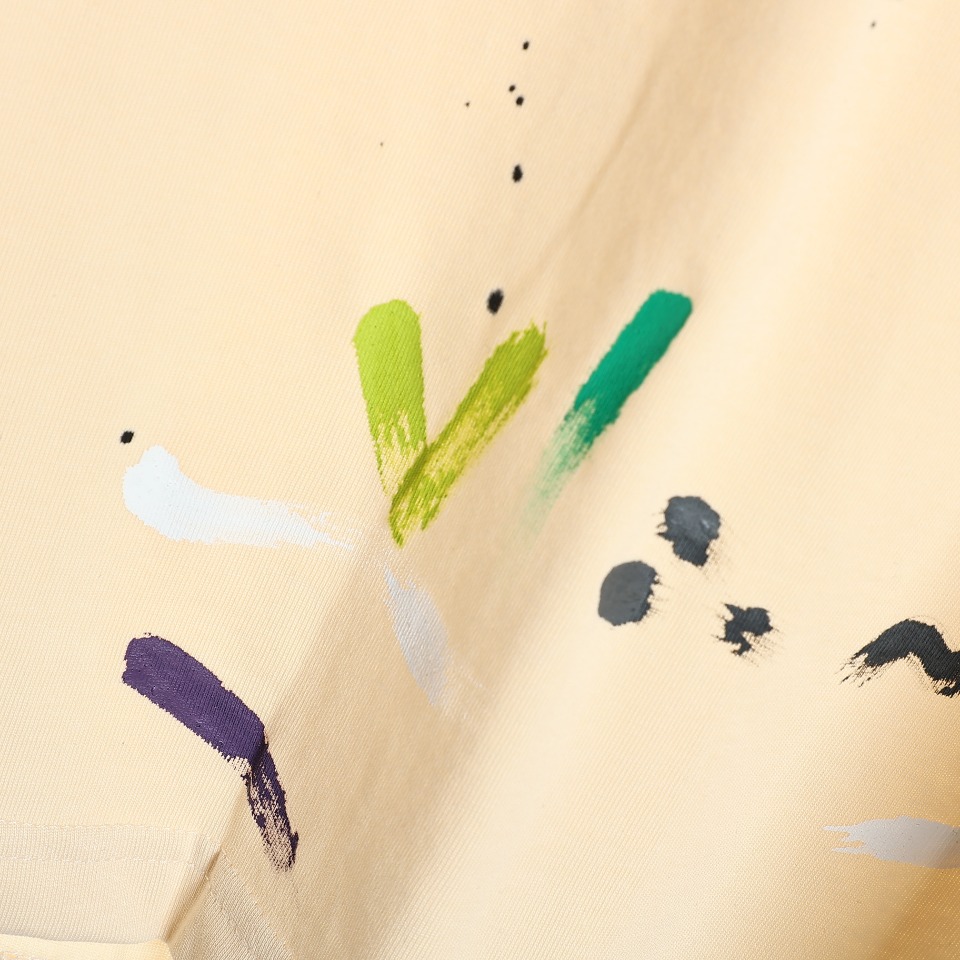 YESKICKS Gallery Dept Short Sleeve T-Shirt with Old Washed Sailor's Graffiti Printing For Unisex - Image 6