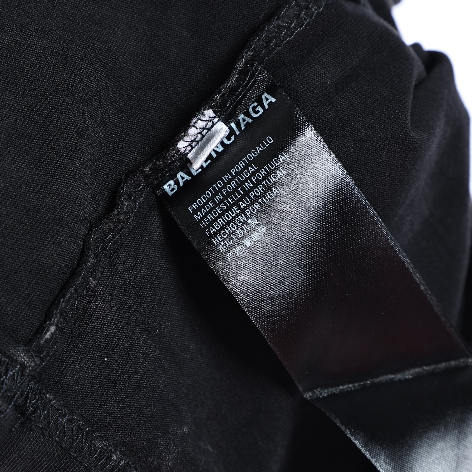 YESKICKS Balenciaga Duct Tape Altered Letter Washed Aged T-Shirt For Unisex - Image 6