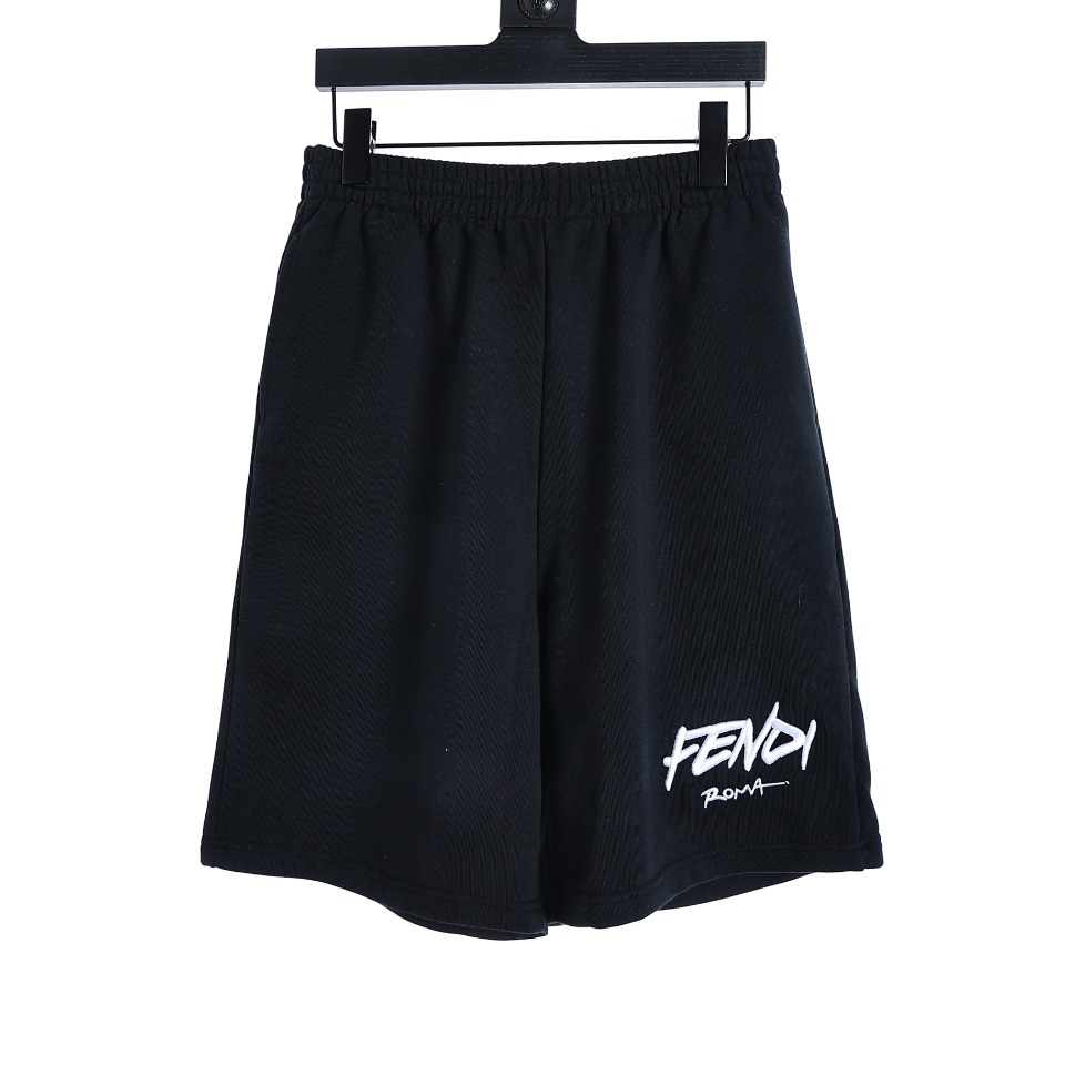 YESKICKS Fendi Embroidered Letter Shorts Pants for Unisex - Image 6