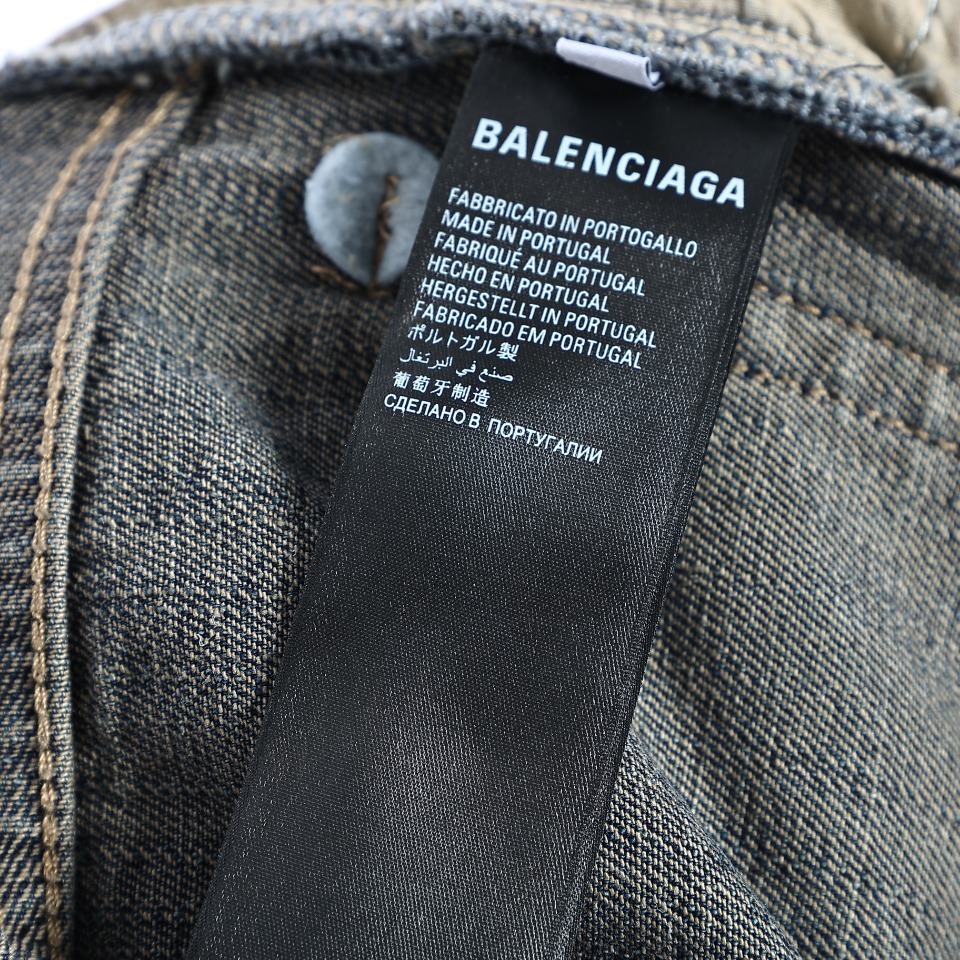 YESKICKS Balenciaga Blue Washed Orange Flared Jeans - Image 6