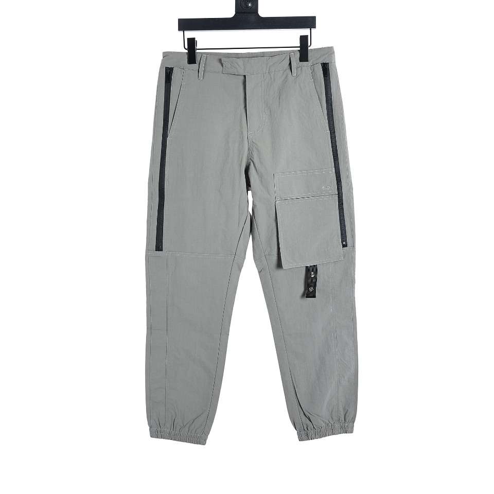 YESKICKS Dior Zippered Overalls For Men Black And Gray - Image 6