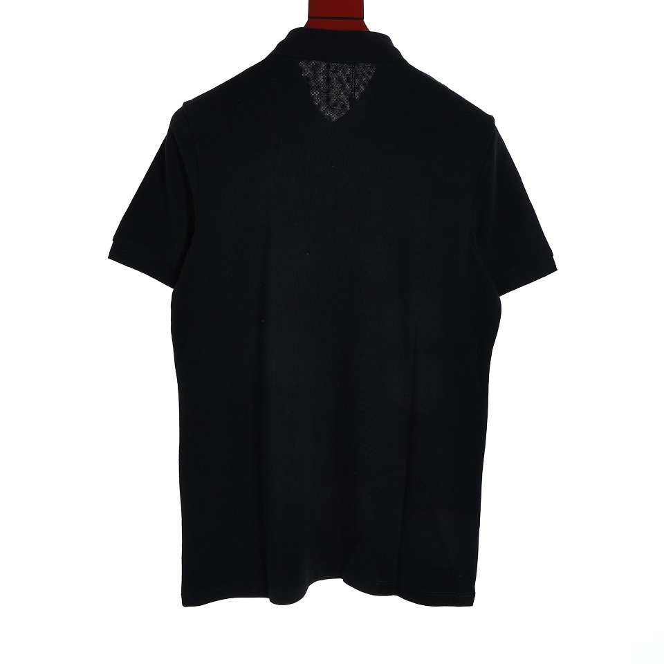 YESKICKS Dior Wing Embroidery Polo Shirt For Men Black And White - Image 6