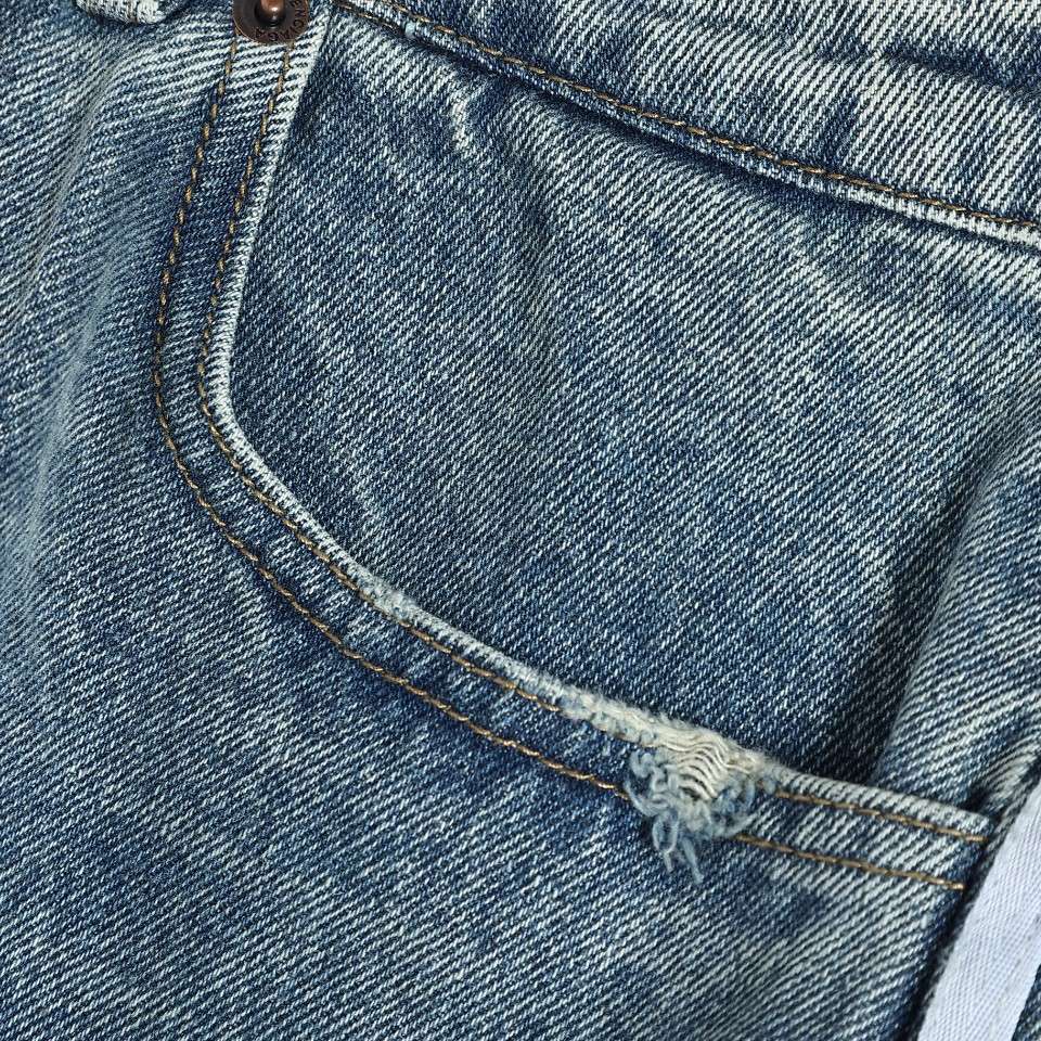 YESKICKS Balenciaga x Adidas Washed Jeans For Unisex Black And White - Image 6