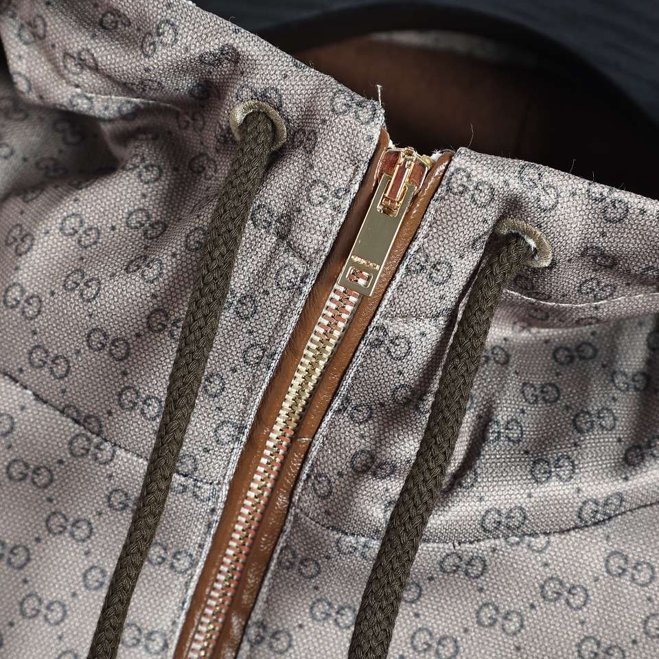 YESKICKS Gucci Monogram Half-Zip GG Full Print Webbing Jacket For Unisex - Image 6