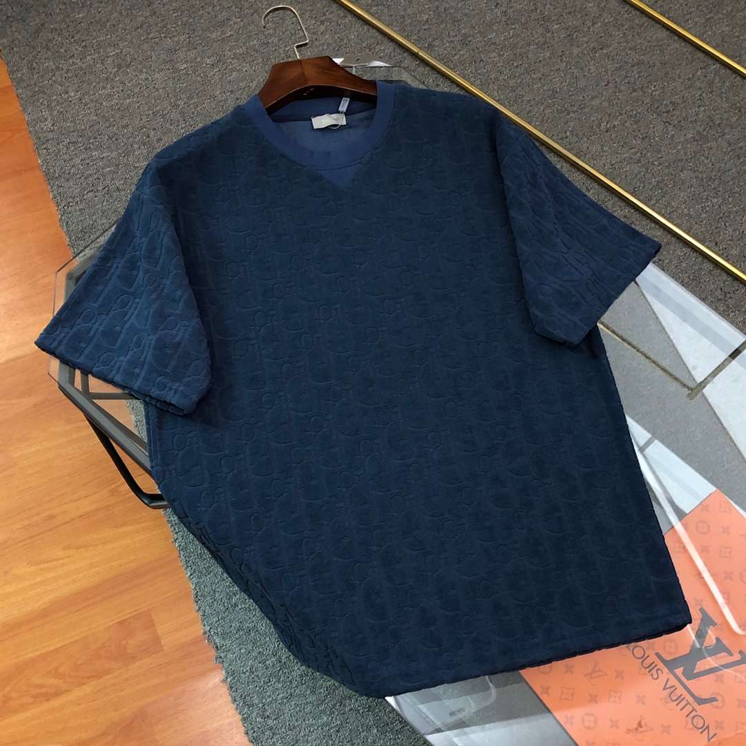 YESKICKS Dior Pure Color Casual T-shirt for Unisex Black White And Blue - Image 10