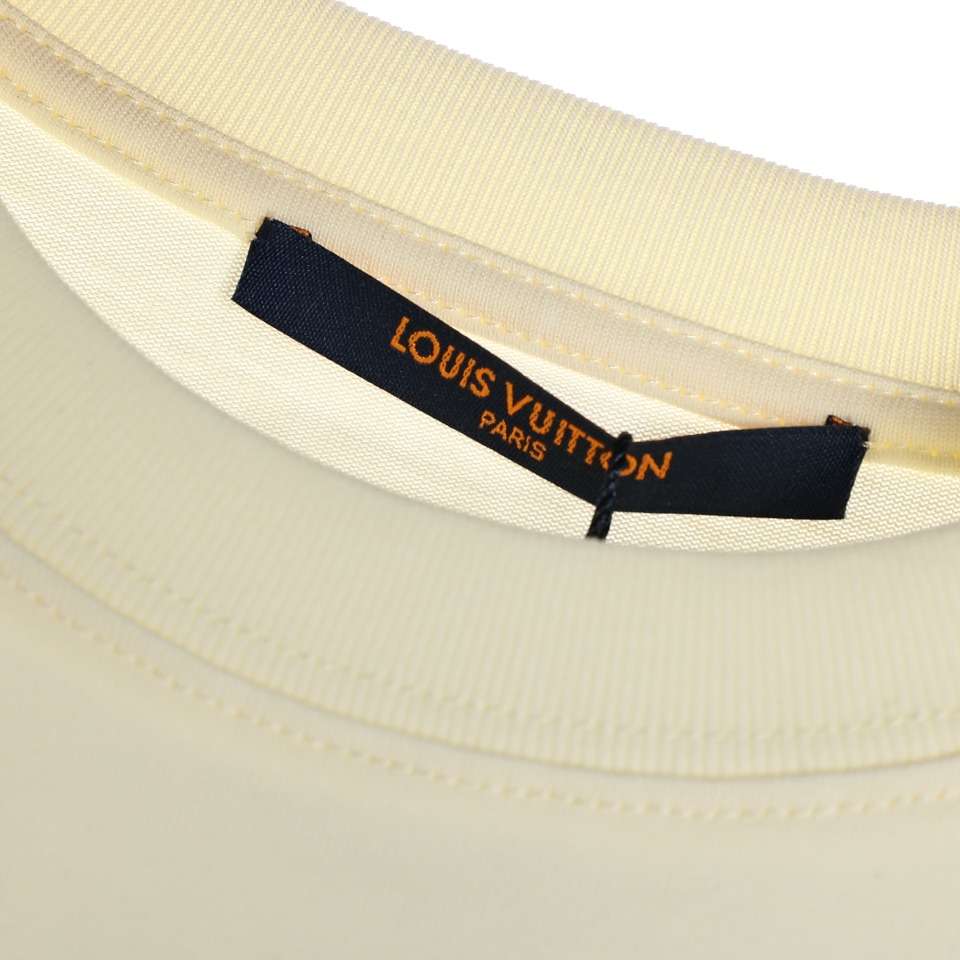 YESKICKS Louis Vuitton Hammer Tools Graphic Letter T-Shirt For Unisex Black And Apricot - Image 6