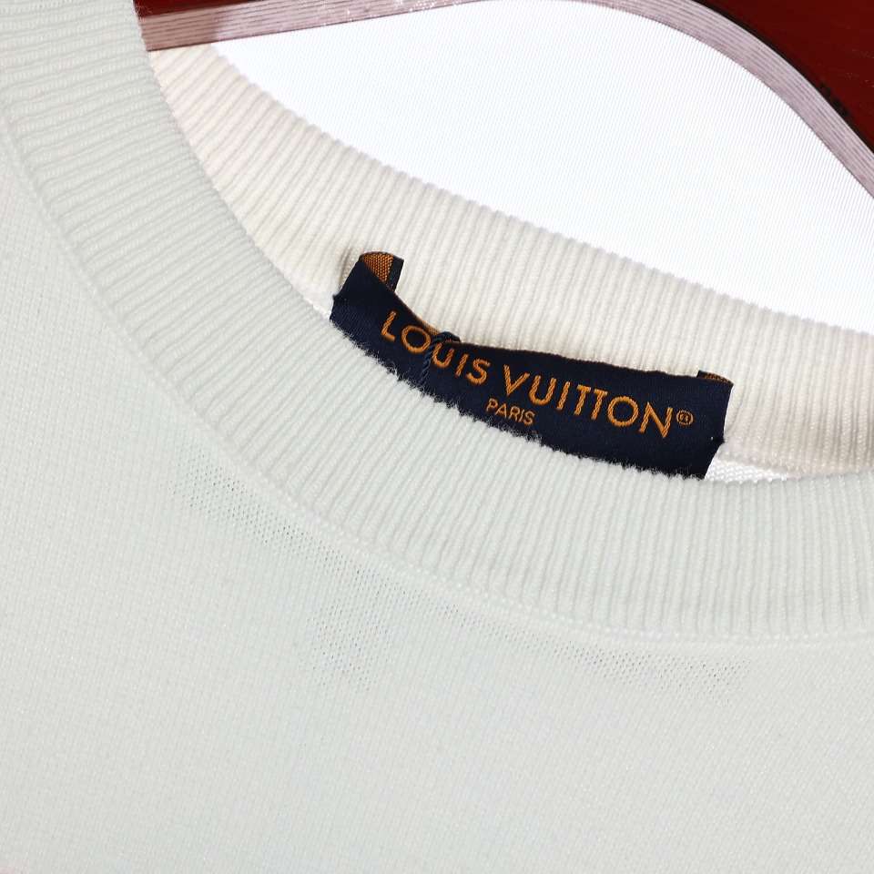 YESKICKS Louis Vuitton Zebra Print Knit Short Sleeve T-Shirt For Unisex - Image 6