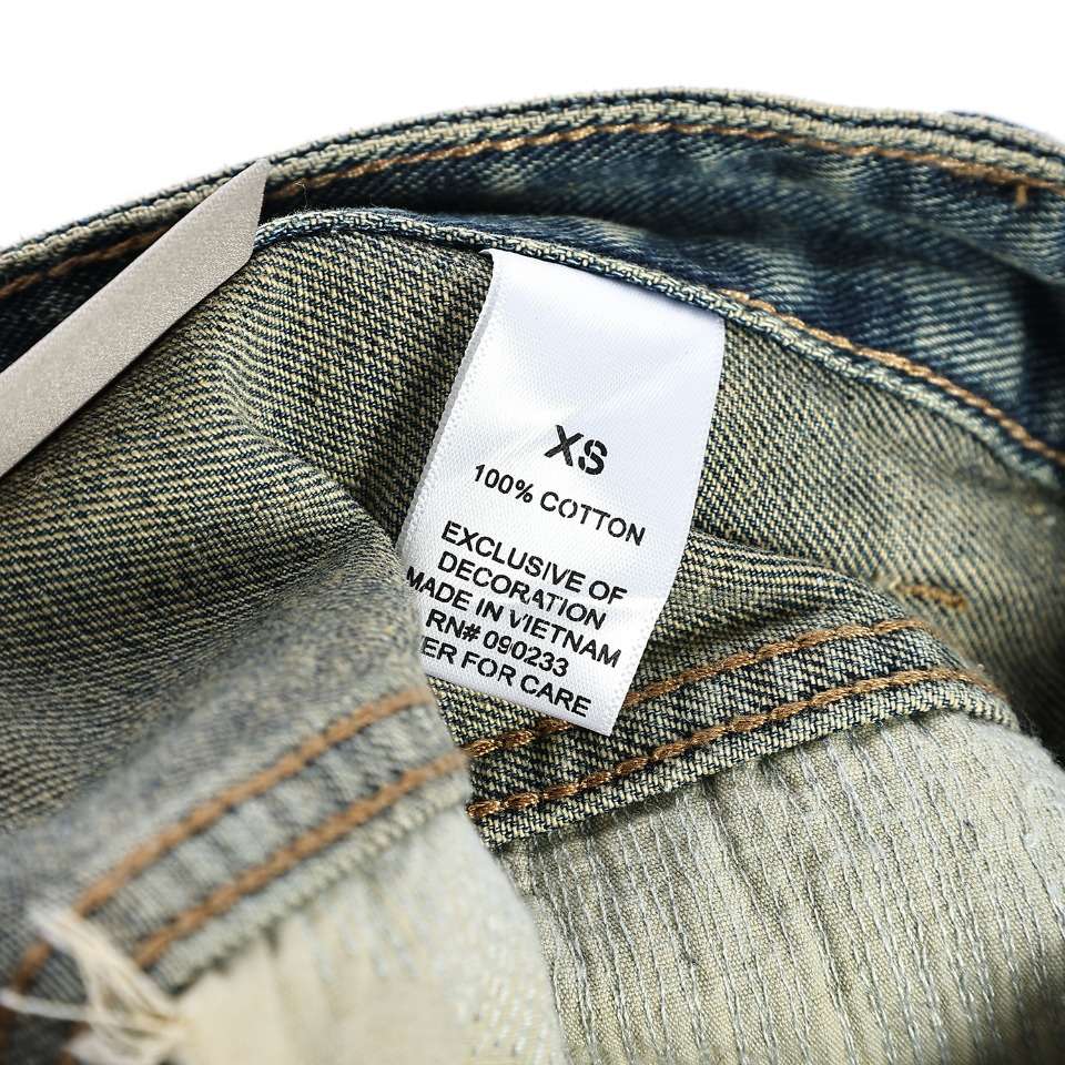 YESKICKS Fear Of God Washed Ripped Jeans For Unisex - Image 6