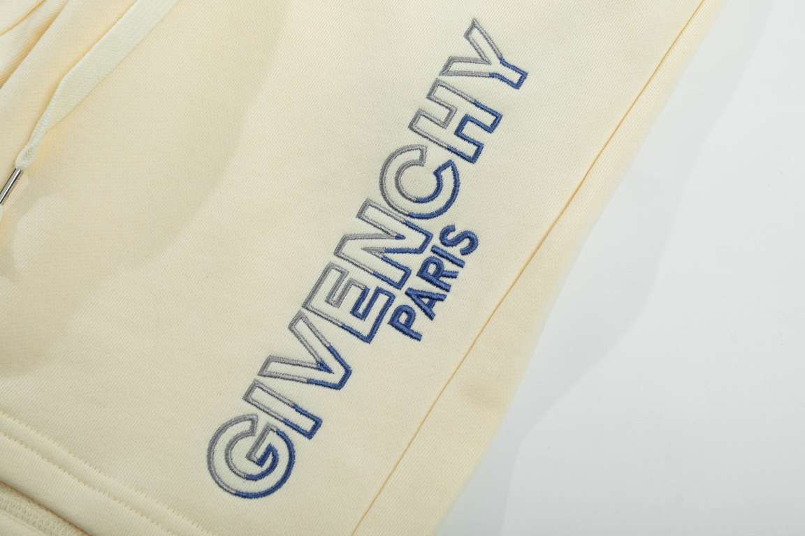 YESKICKS Givenchy Short Pants Casual Style Pants Logo Print For Unisex Black And Apricot - Image 6