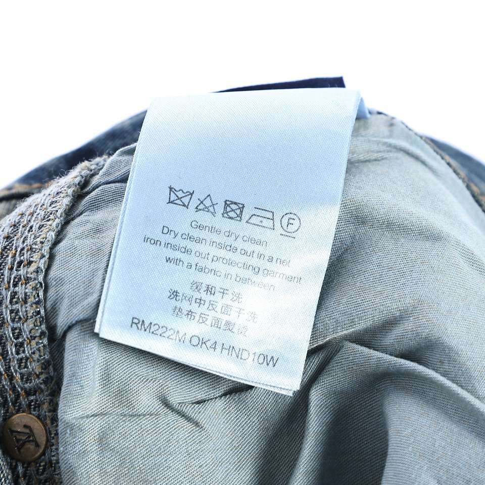 YESKICKS Louis Vuitton Embossed Denim Pants For Unisex - Image 6