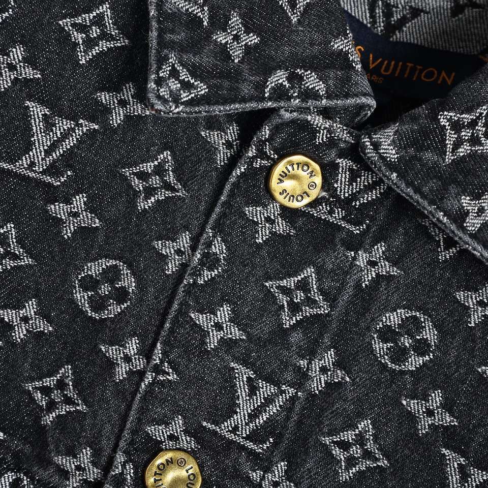 YESKICKS Louis Vuitton Monogram Little Red Man Jacquard Embroidery Denim Jacket For Unisex - Image 6