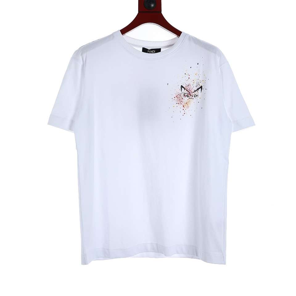 YESKICKS Fendi Color Clash Logo Print T-Shirt for Unisex Black And White - Image 6