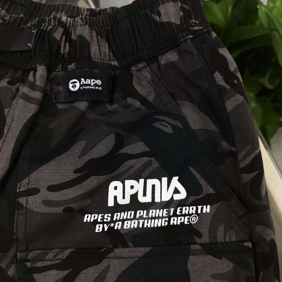 YESKICKS Bape Street Style Short Pant for Unisex Black And Camouflage - Image 6