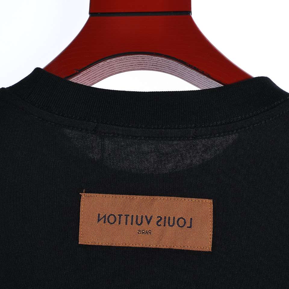 YESKICKS Louis Vuitton Hand Painted Duck on Back T-Shirt For Unisex Black And White - Image 7