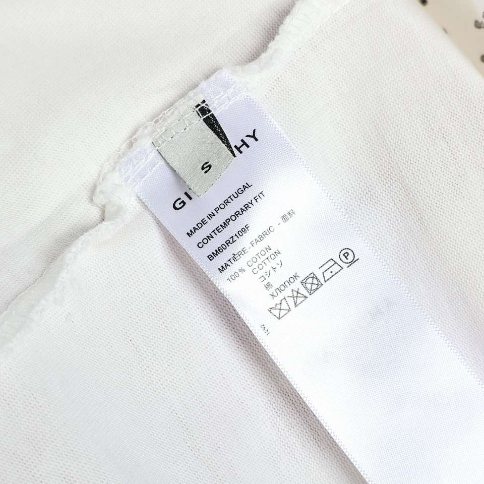 YESKICKS Givenchy Pentagram Printed Short Sleeve T-Shirt For Unisex Black And White - Image 8