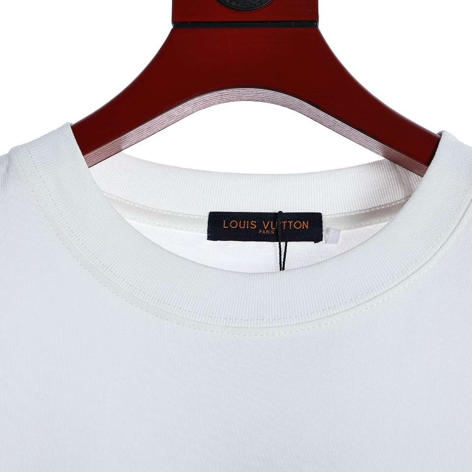 YESKICKS Louis Vuitton Fireworks Iron-On T-Shirt For Unisex Black And White - Image 7