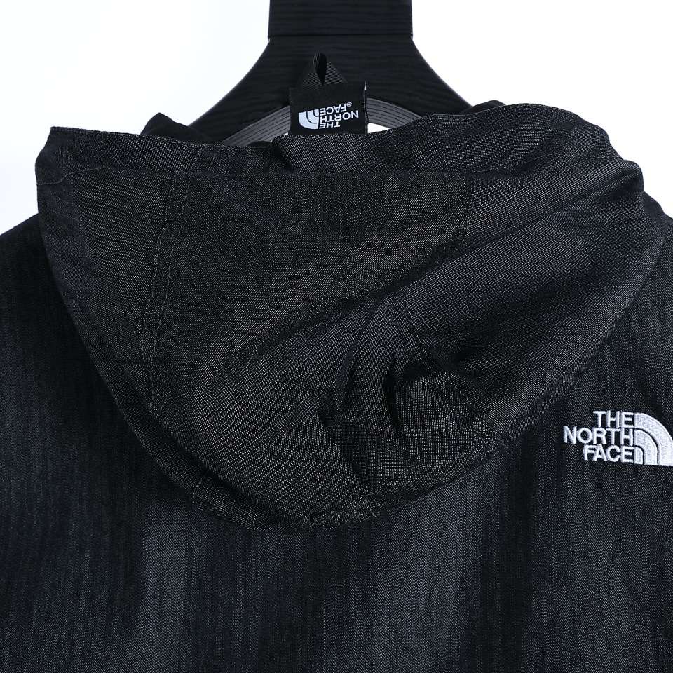 YESKICKS The North Face Denim Jacket Coat For Unisex Black And Denim Blue - Image 7