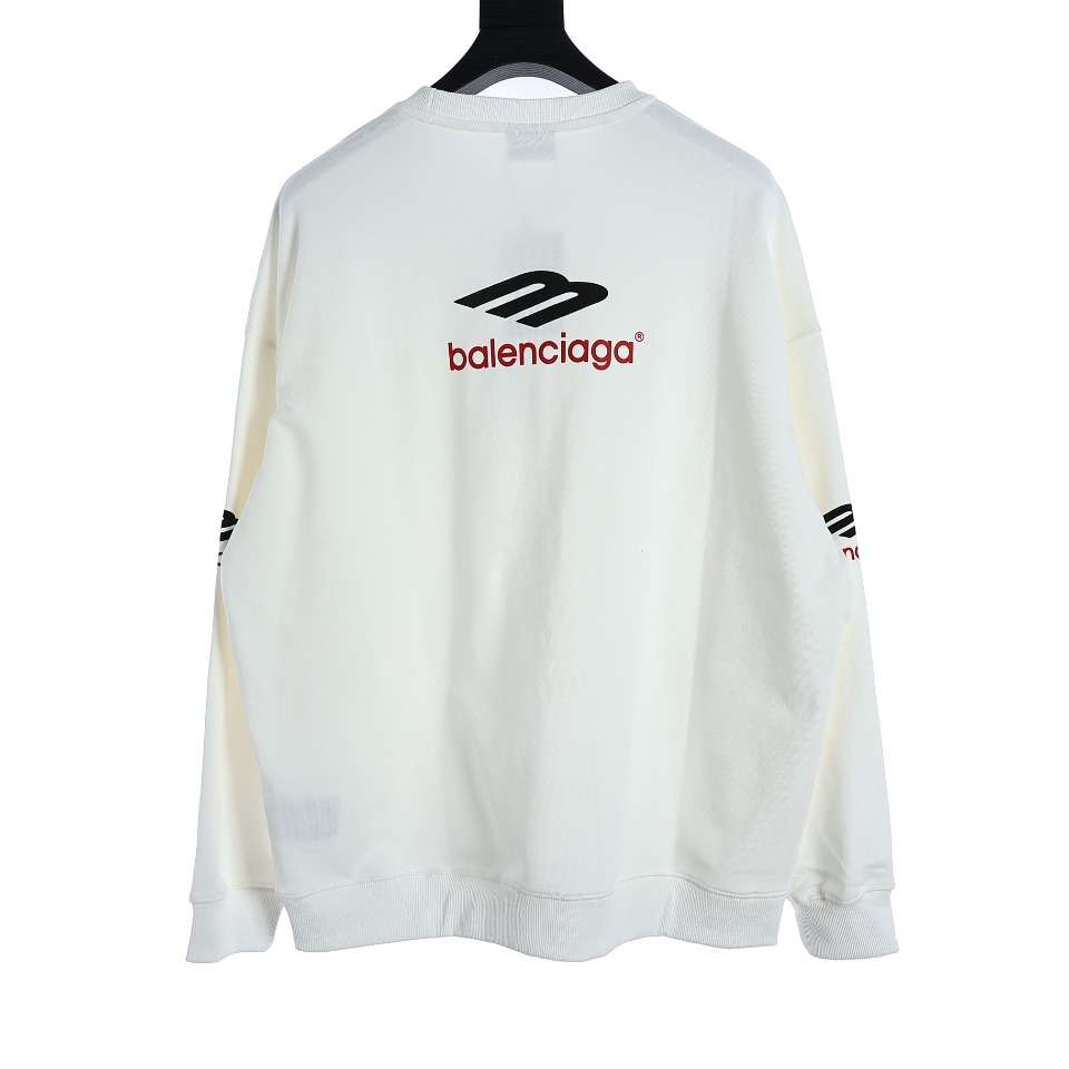 YESKICKS Balenciaga Sweatshirt With Large Silhouette And Round Neck For Unisex Black And White - Image 7