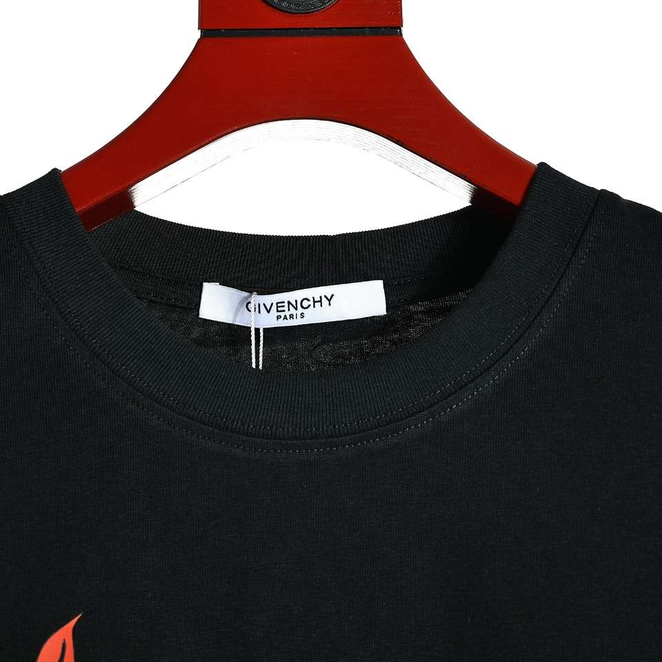 YESKICKS Givenchy Scarlet Rose Print T-Shirt For Unisex Black And White - Image 7