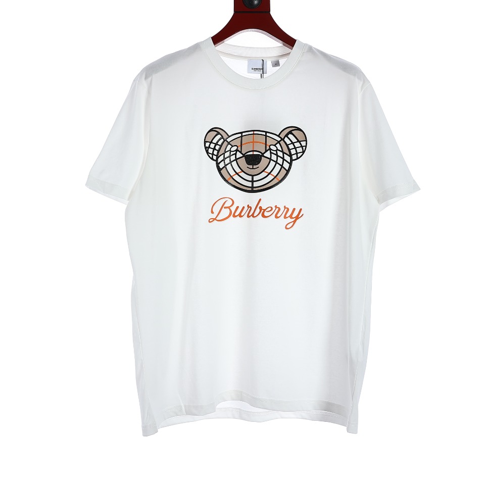 YESKICKS Burberry Bumpy Bear Print T-Shirt For Unisex Black And White - Image 7