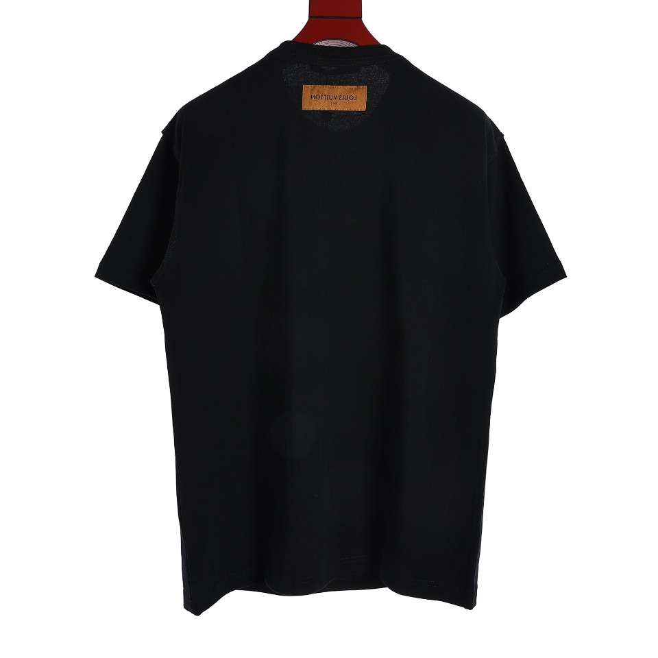 YESKICKS Louis Vuitton Gradient Foam Print T-Shirt For Unisex Black And White - Image 7