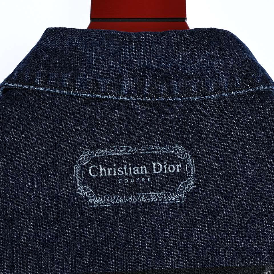YESKICKS Dior Oil Painting Girl Tannin Denim Jacket For Unisex - Image 7