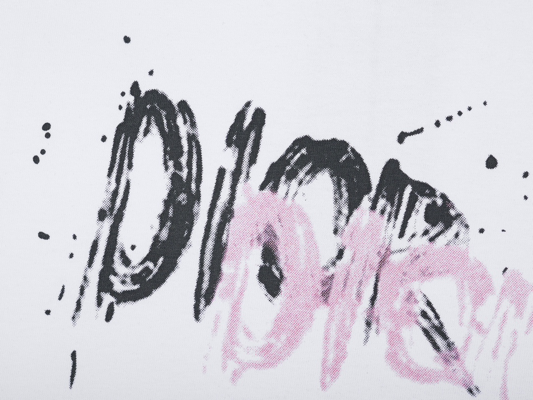 YESKICKS Dior Logo Casual T-shirt for Unisex Black and White - Image 7