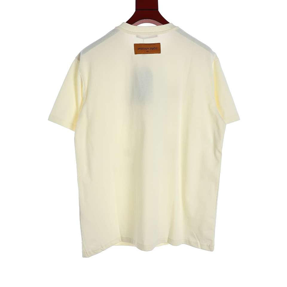 YESKICKS Louis Vuitton Hammer Tools Graphic Letter T-Shirt For Unisex Black And Apricot - Image 7