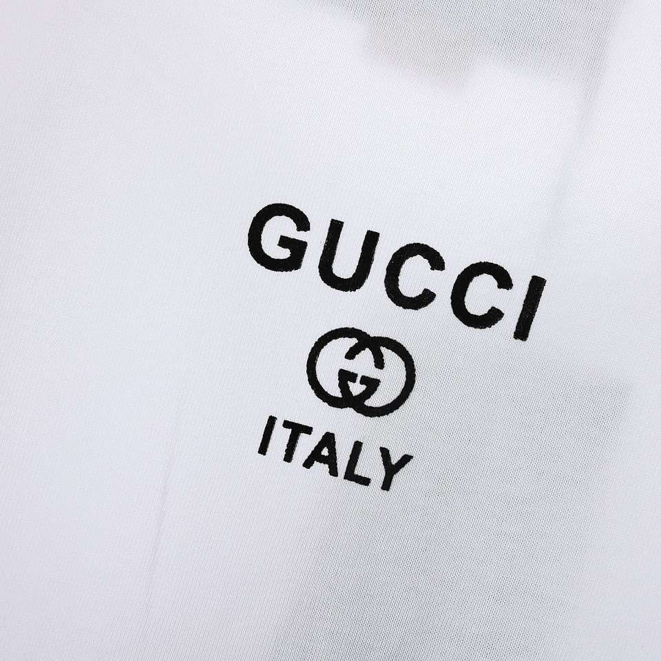 YESKICKS Gucci Ski Goggles Print Short Sleeve T-Shirt For Unisex Black And White - Image 7