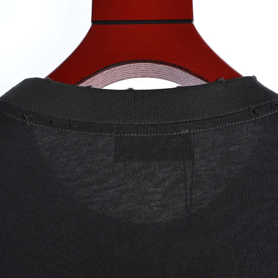 YESKICKS Balenciaga BB Scissor Crackle Printed Torn Short Sleeve T-Shirt For Unisex - Image 7