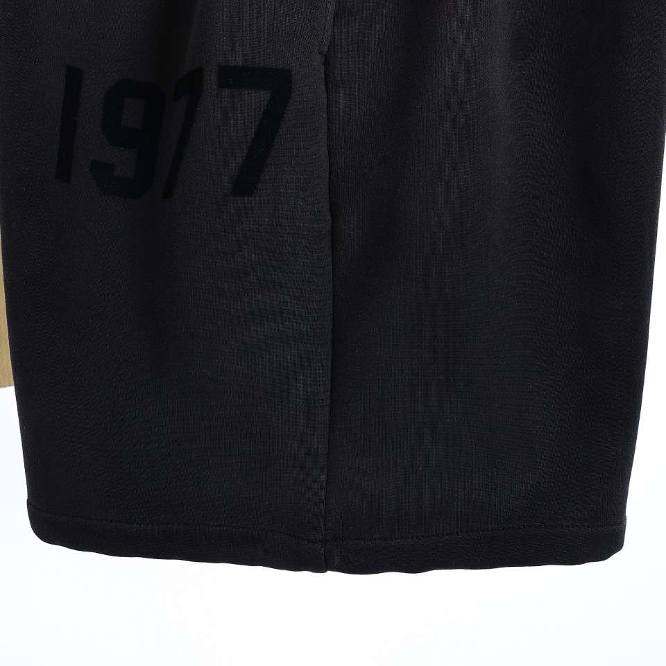 YESKICKS Fear Of God Washed 1977 Flocked Letter Print Shorts Pants for Men - Image 8