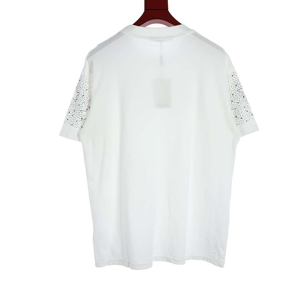 YESKICKS Givenchy Pentagram Printed Short Sleeve T-Shirt For Unisex Black And White - Image 9