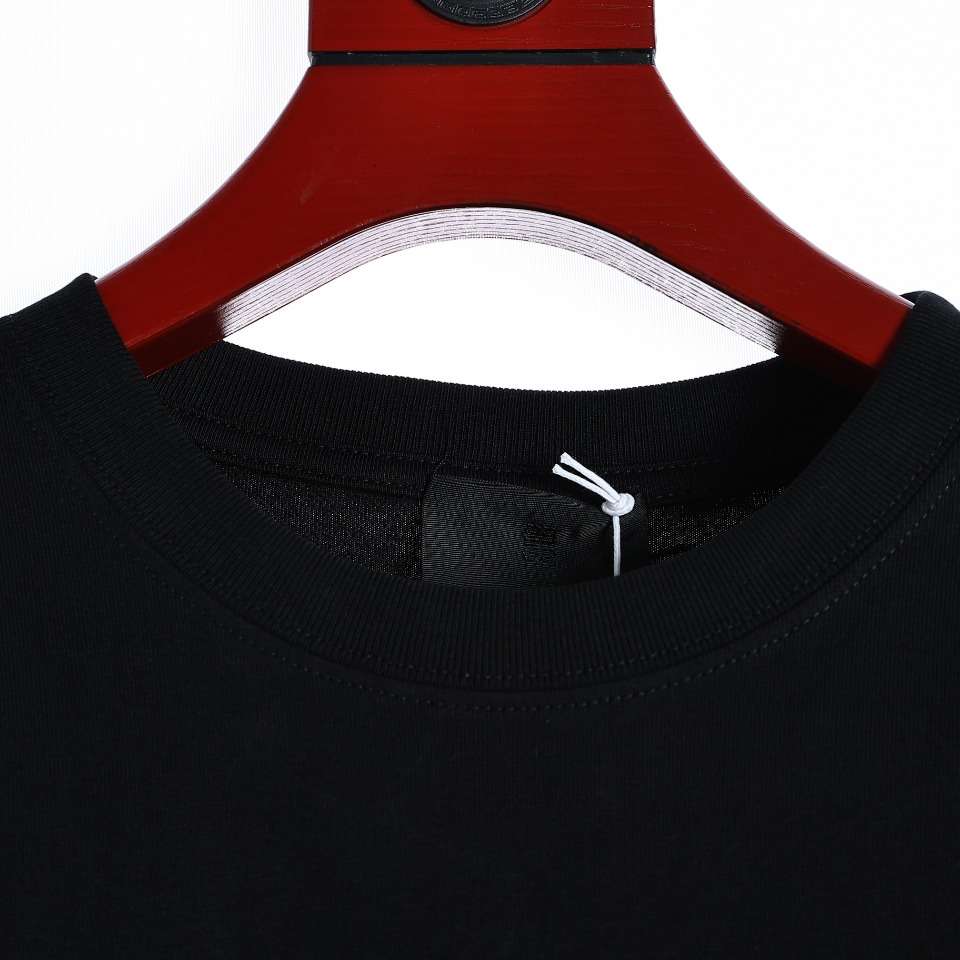 YESKICKS Givenchy Rainbow Logo Foam Printed T-Shirt For Unisex Black And White - Image 8