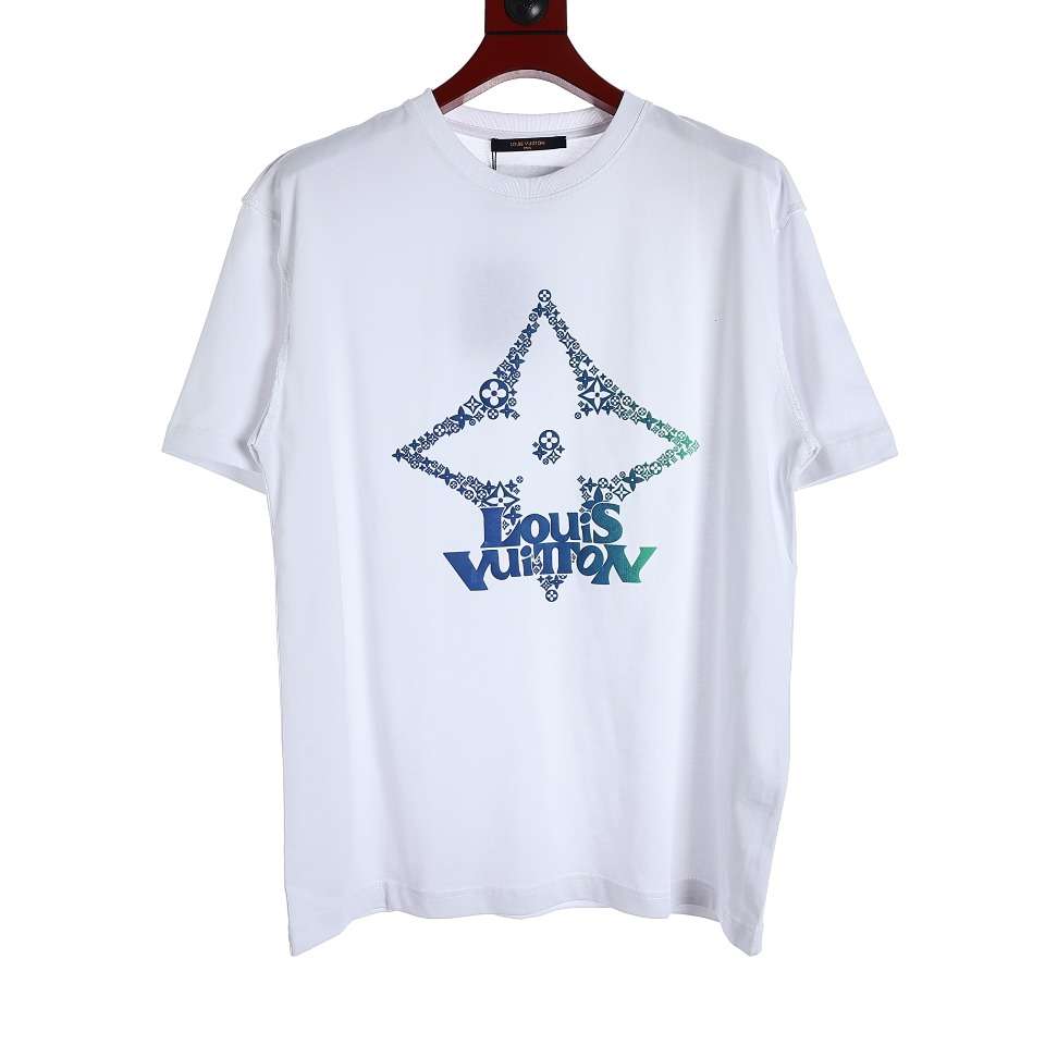 YESKICKS Louis Vuitton Gradient Foam Print T-Shirt For Unisex Black And White - Image 8