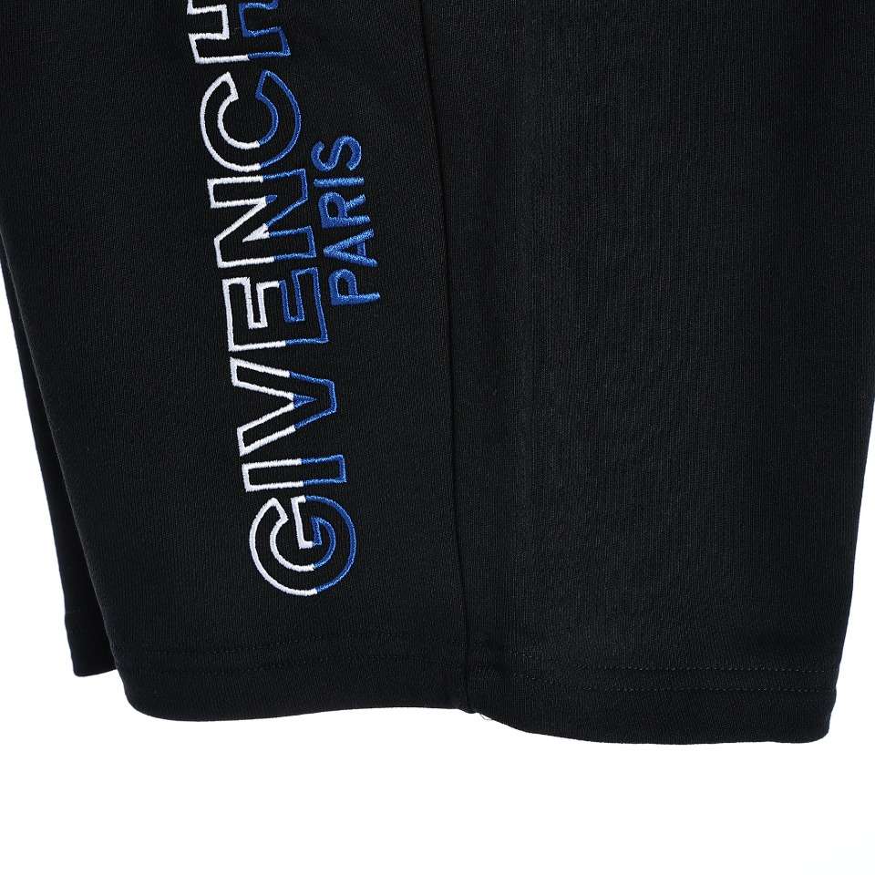 YESKICKS Givenchy Colorblocked Logo Embroidered Shorts Pants For Unisex Black And Apricot - Image 8
