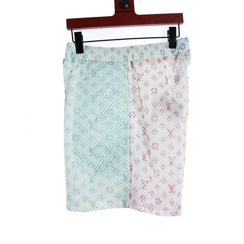 YESKICKS Louis Vuitton Monogram Gradient Mesh Shorts Pants For Unisex - Image 8