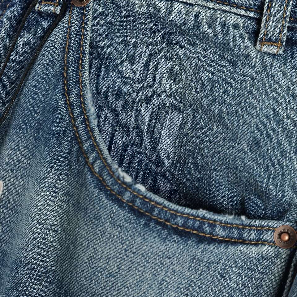 YESKICKS Celine Washed And Slashed Denim Jeans For Unisex - Image 8