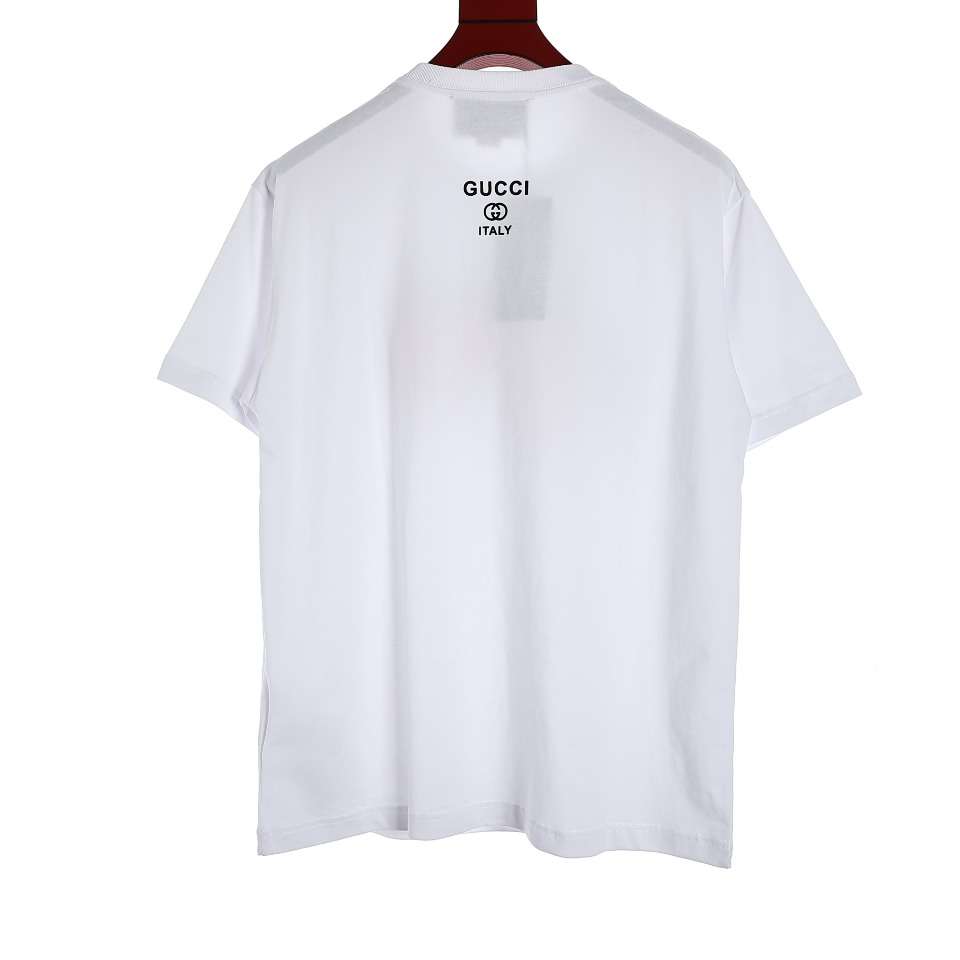 YESKICKS Gucci Ski Goggles Print Short Sleeve T-Shirt For Unisex Black And White - Image 8