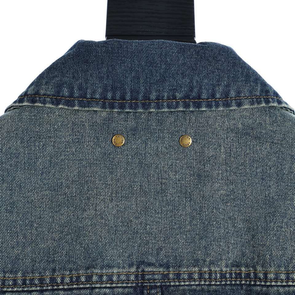 YESKICKS Louis Vuitton Embossed Denim Jacket For Unisex - Image 8