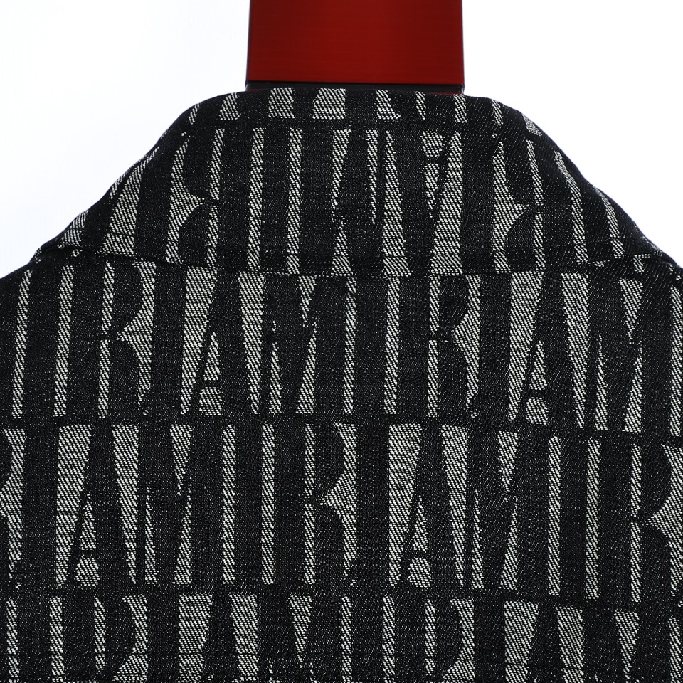 YESKICKS Amiri Monogram Demin Short Sleeve Shirts - Image 8