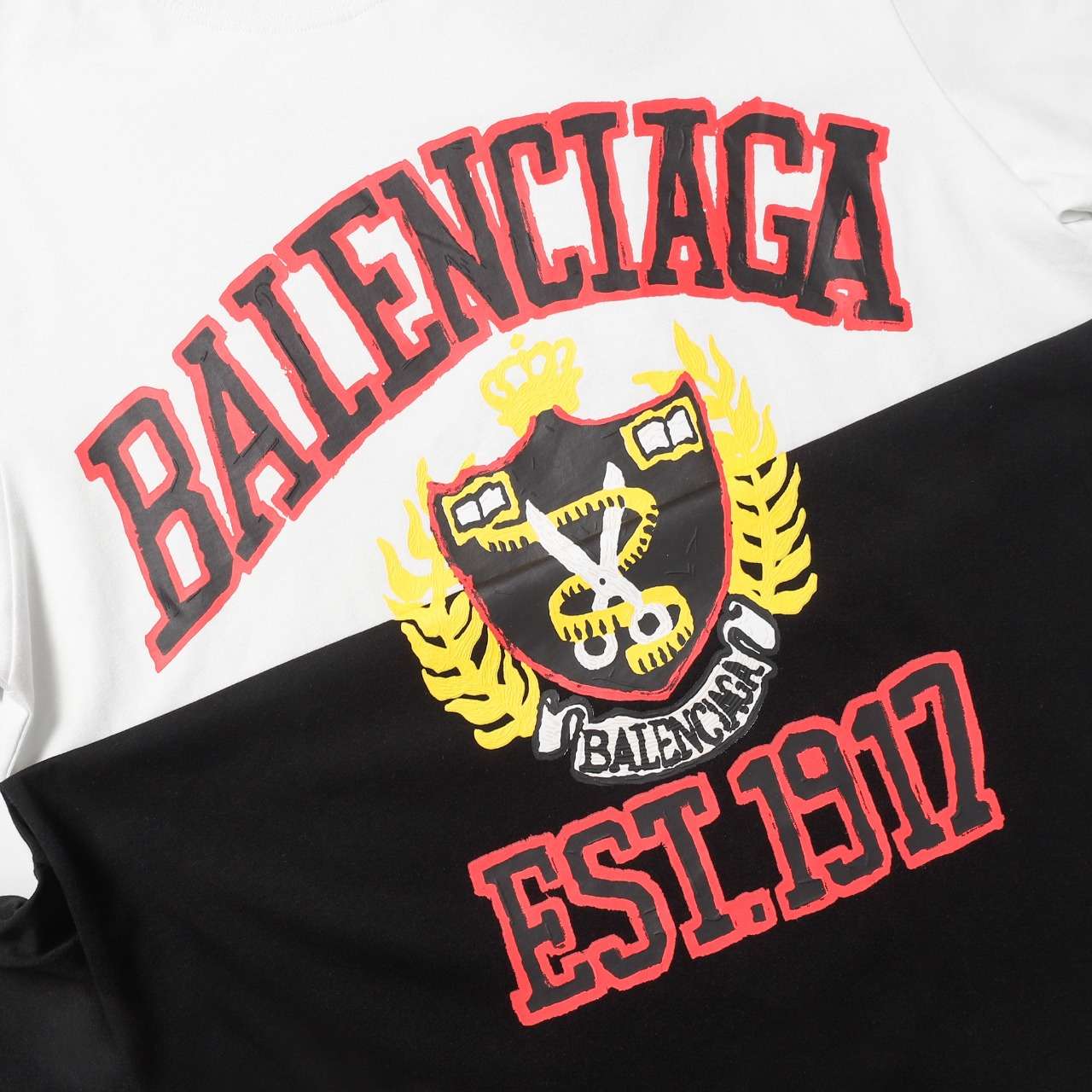 YESKICKS Balenciaga Scissors Print T-shirt for Unisex Black and White - Image 8