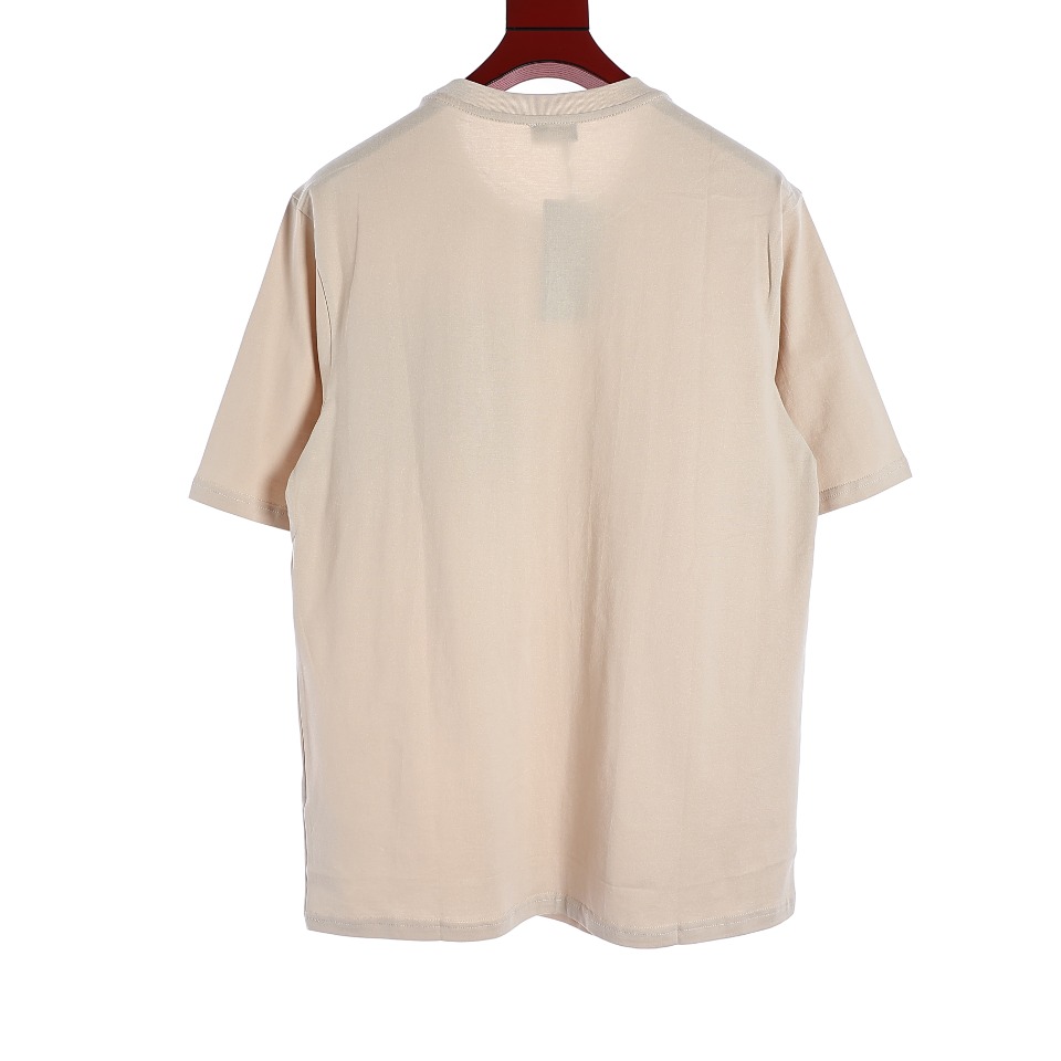 YESKICKS Fendi Zipper Pockets T-Shirt for Unisex Black And Apricot - Image 8