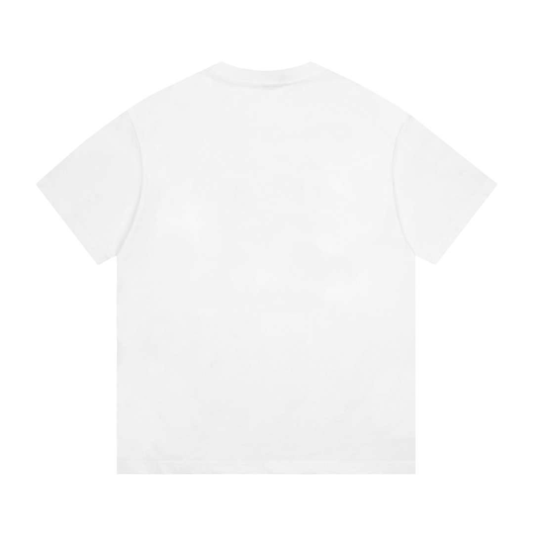 YESKICKS Balenciaga Logo Letter Print T-shirt for Unisex Black And White - Image 8