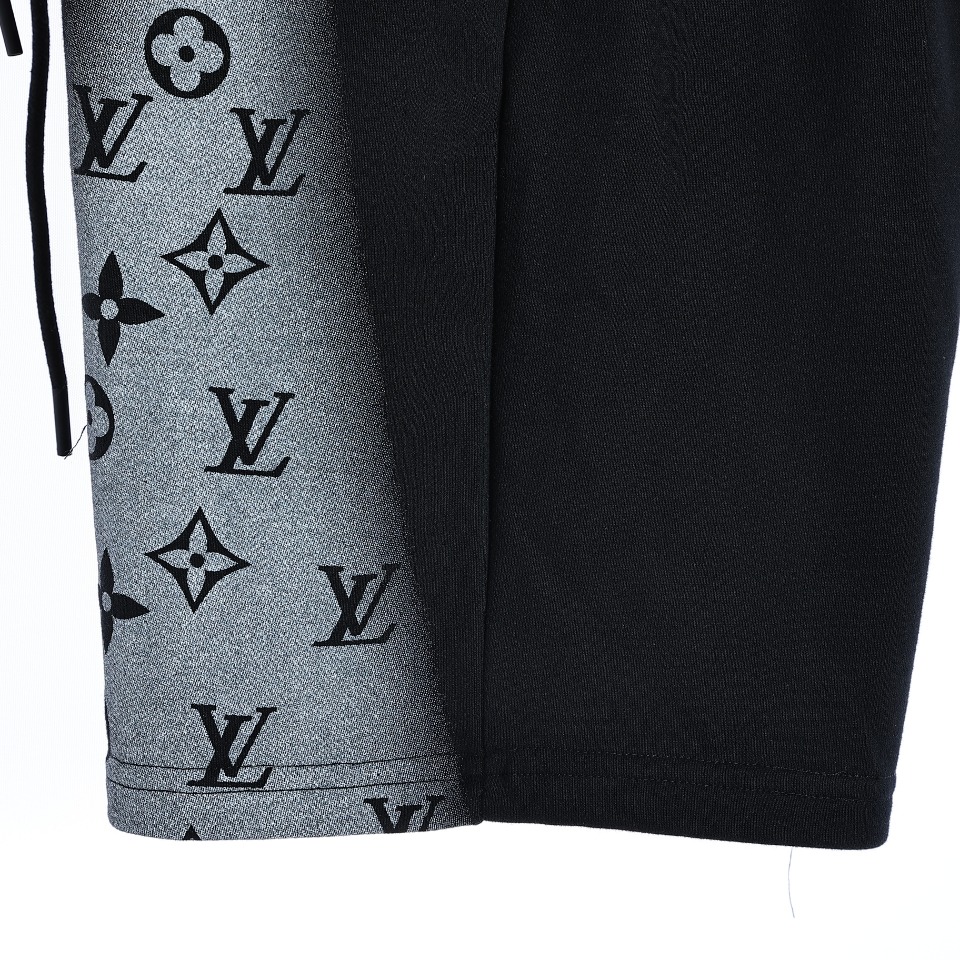 YESKICKS Louis Vuitton Scissor Short Pants Vintage Street wear For Unisex Brown and Black - Image 8